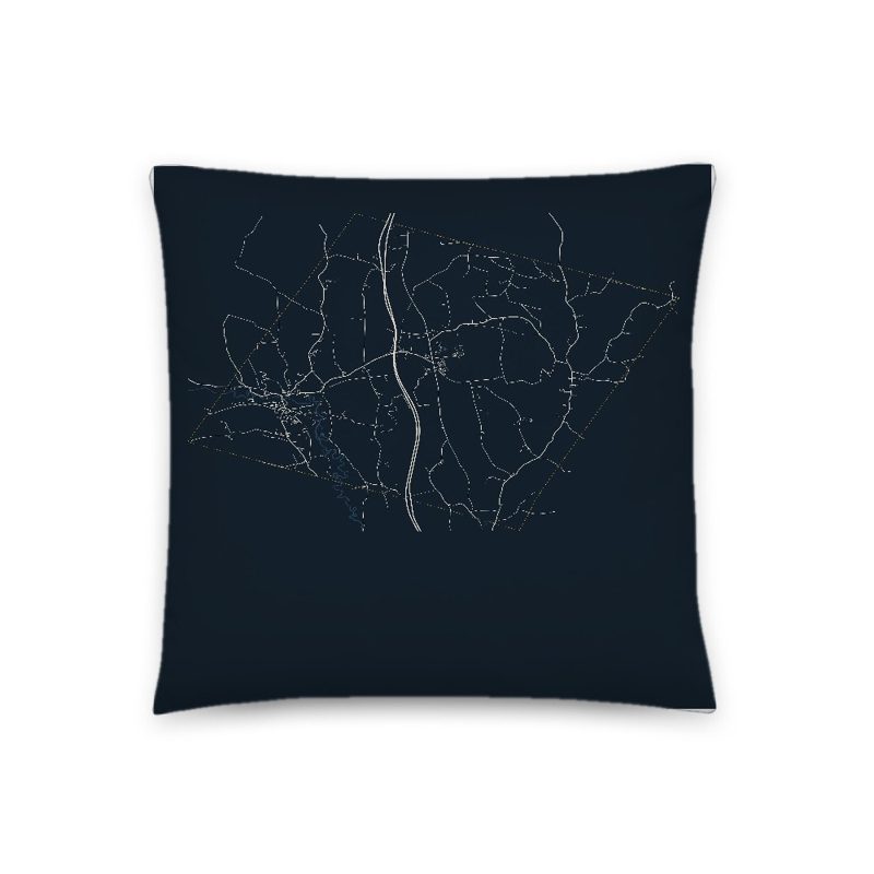 Randolph Map Throw Pillow