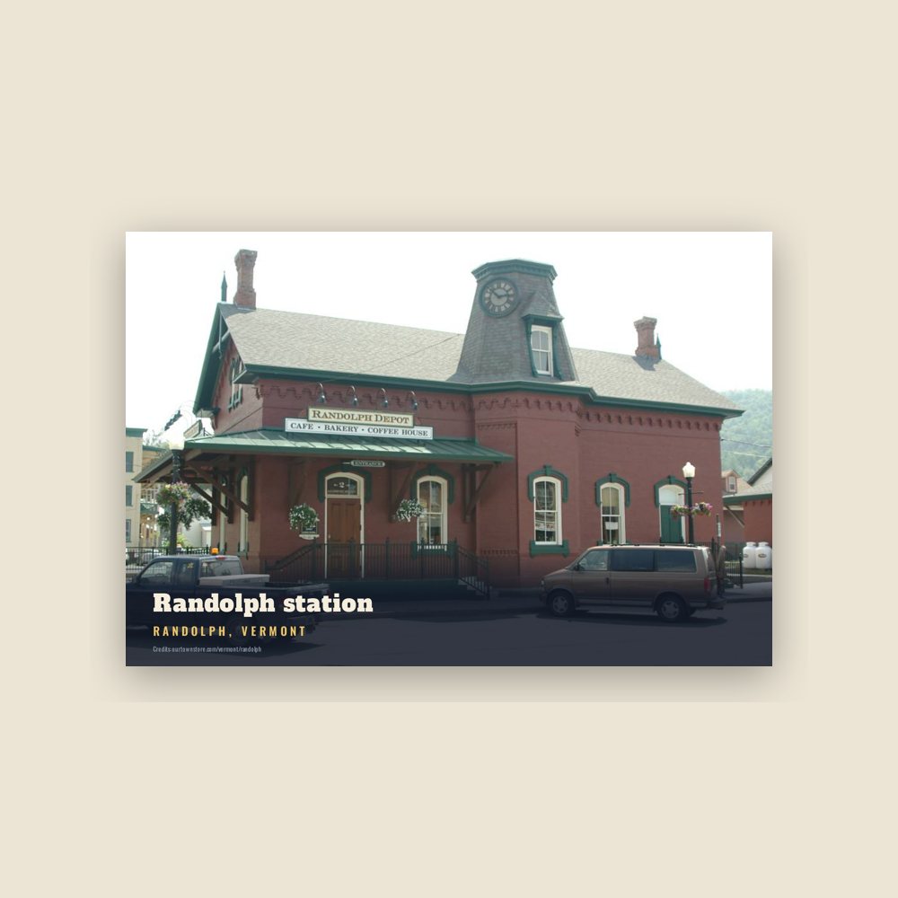 Randolph Randolph station Postcard