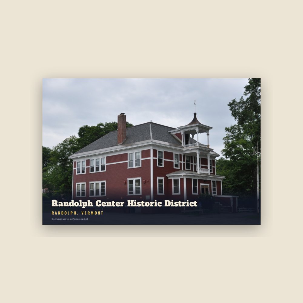 Randolph Randolph Center Historic District Postcard