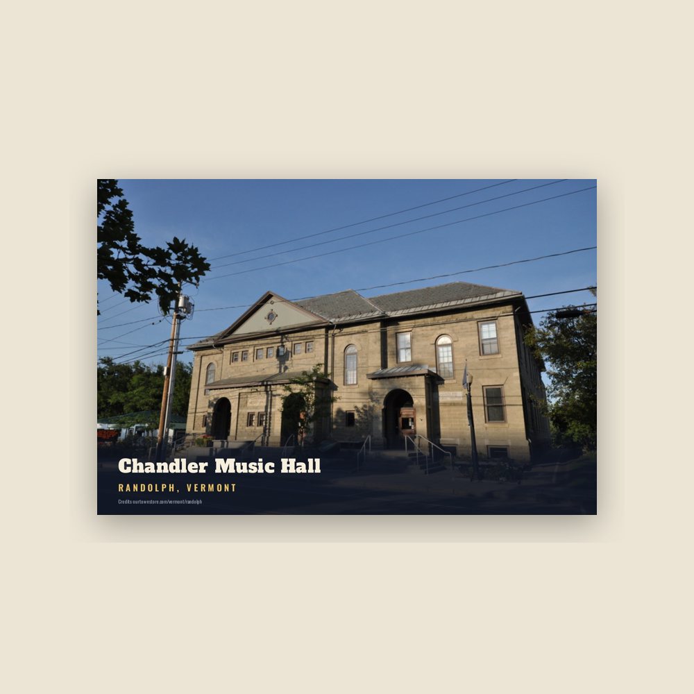 Randolph Chandler Music Hall Postcard