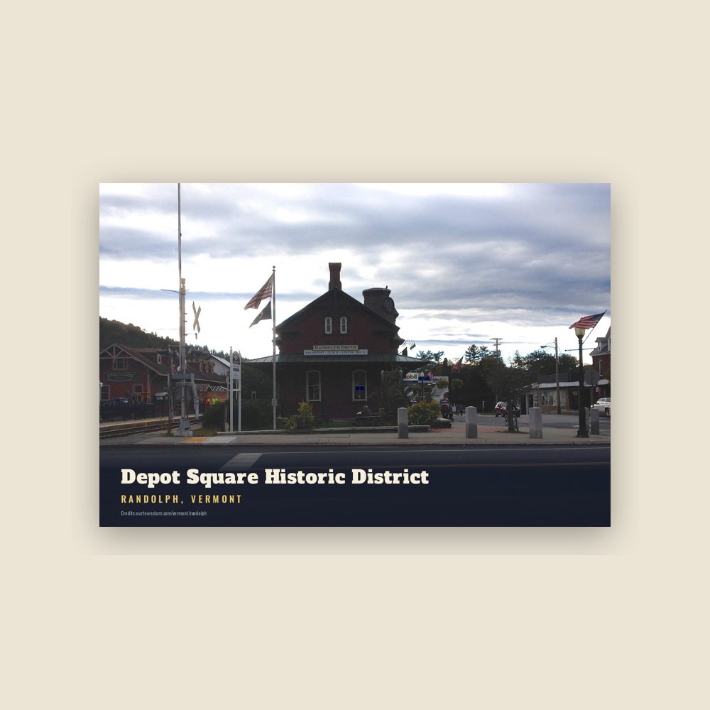 Randolph Depot Square Historic District Postcard