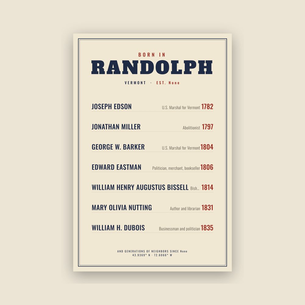 Randolph “Born In” Poster