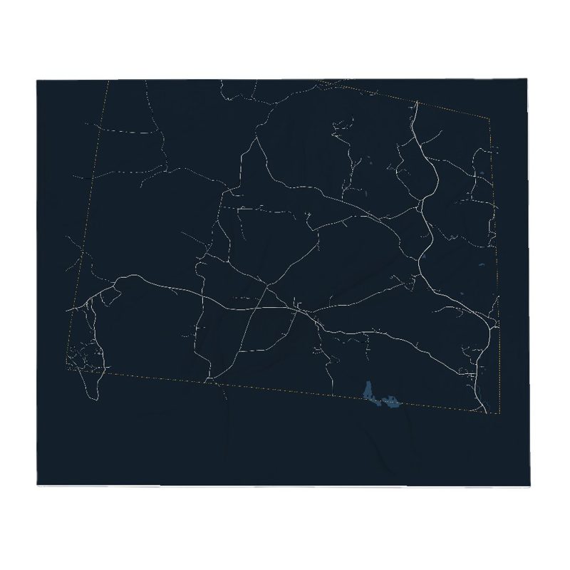 Reading Street Map Throw Blanket