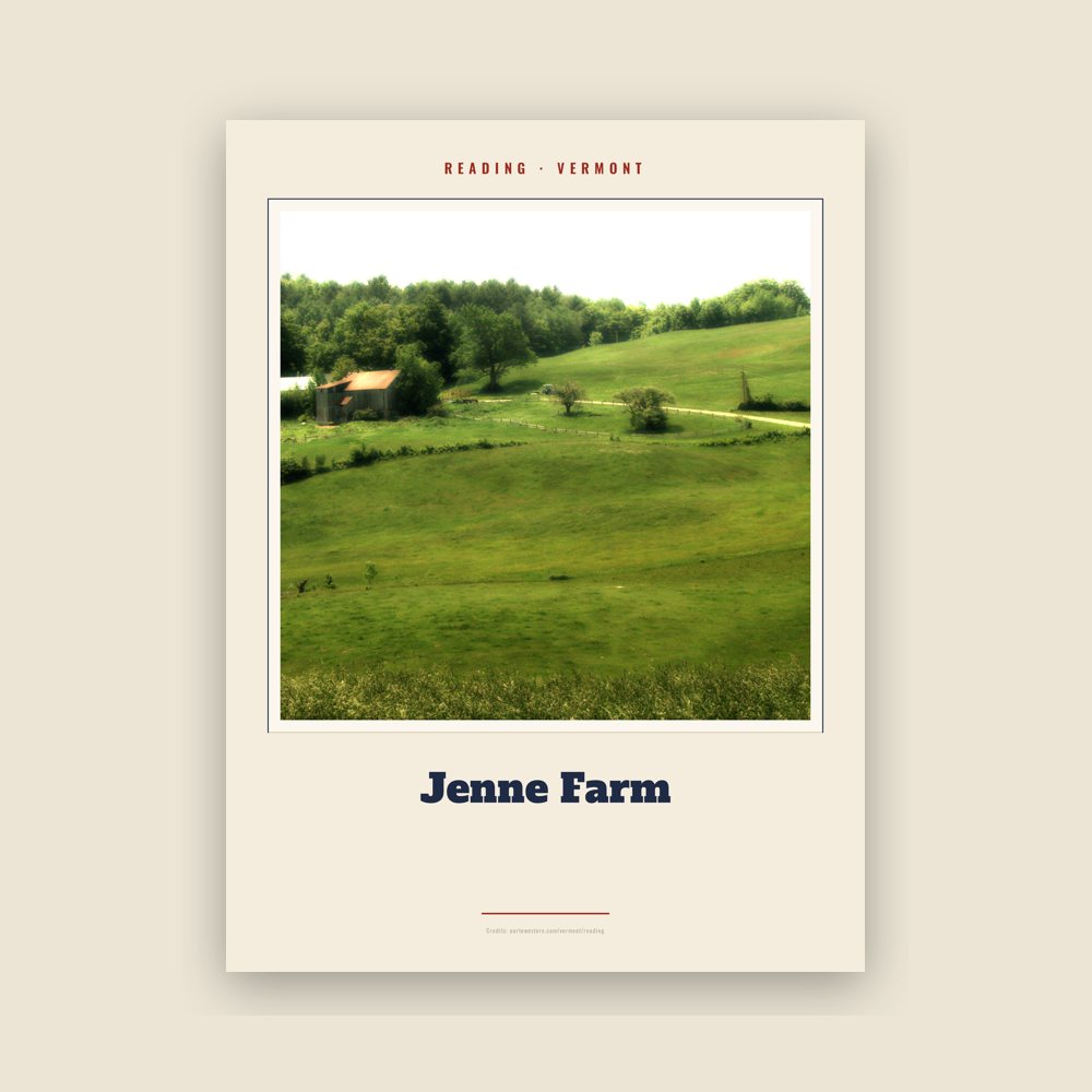 Reading Jenne Farm Landmark Print