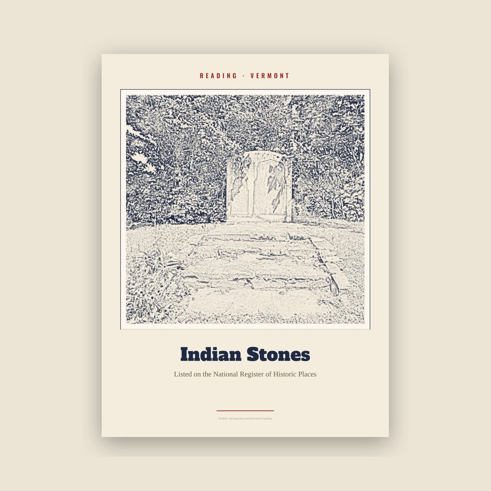 Reading Indian Stones Landmark Print