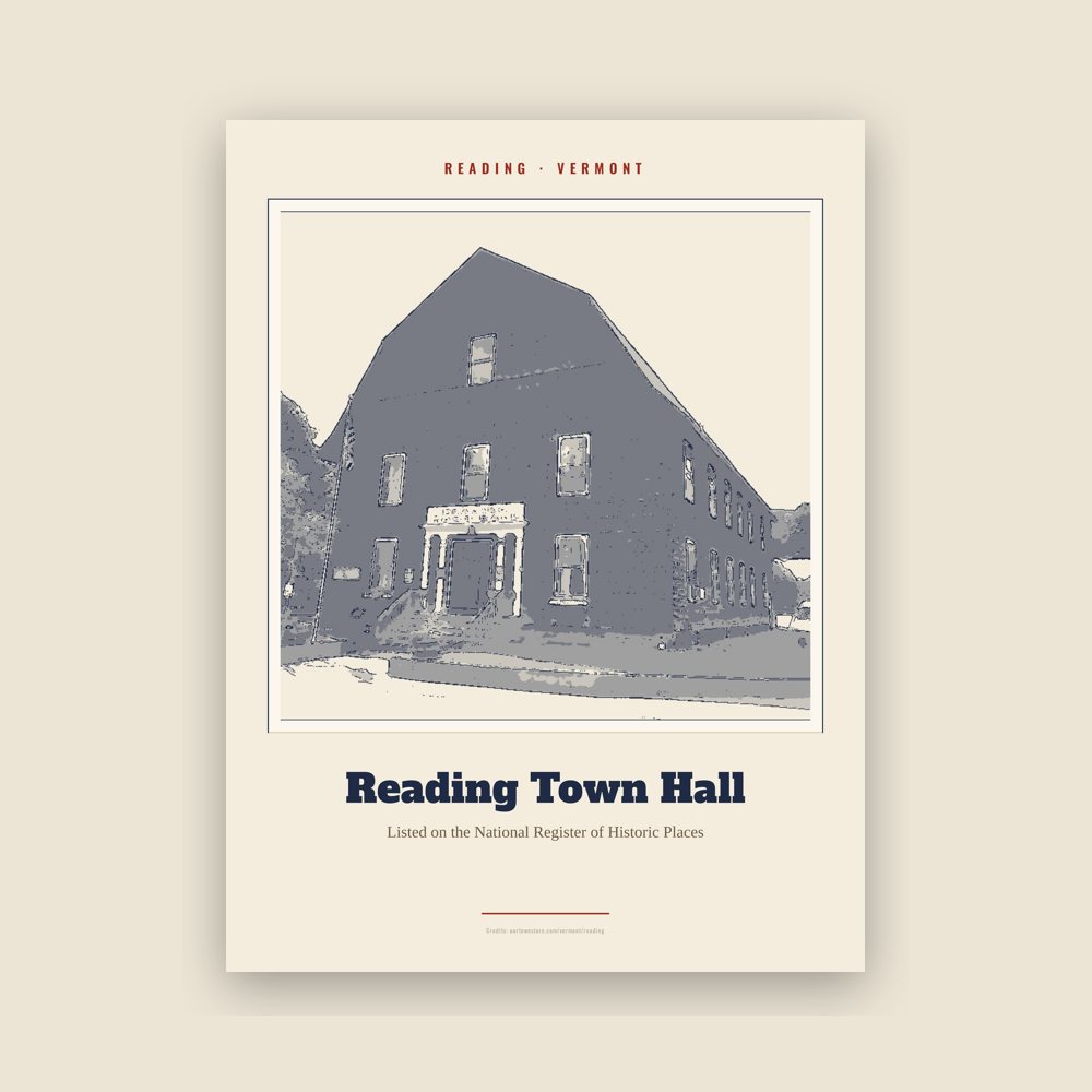 Reading Reading Town Hall Landmark Print