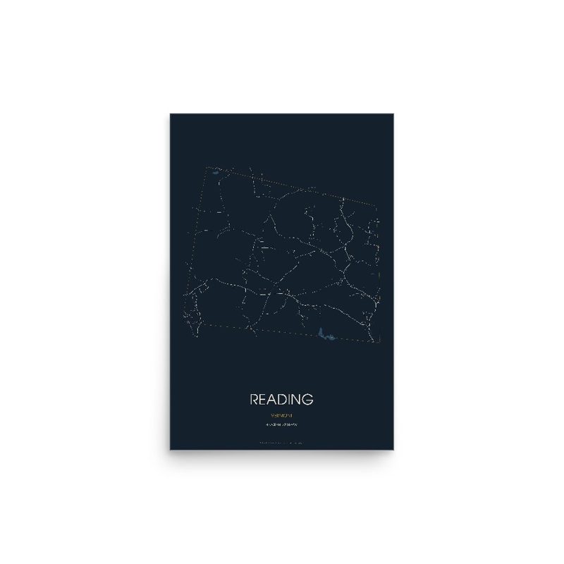 Reading Street Map Poster · Midnight