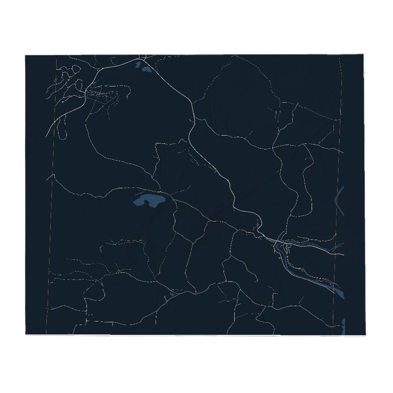 Readsboro Street Map Throw Blanket