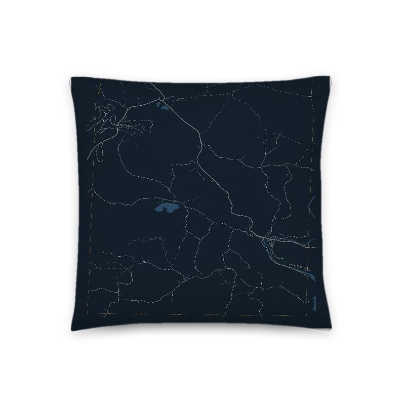 Readsboro Map Throw Pillow