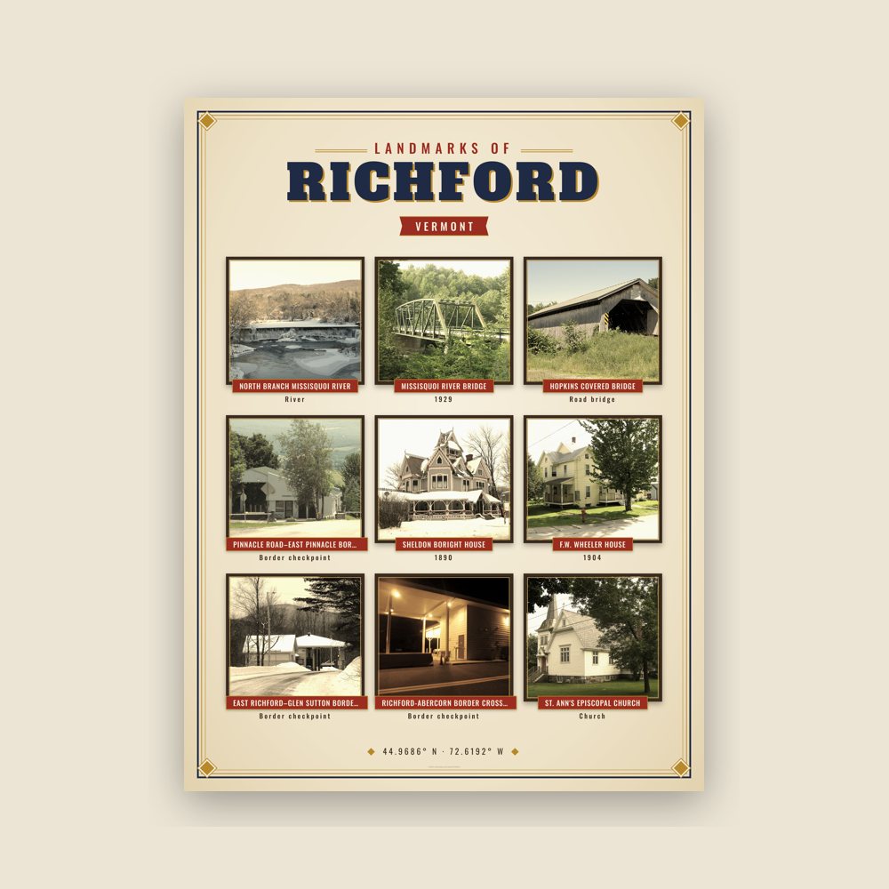 Richford Landmarks Photo Poster