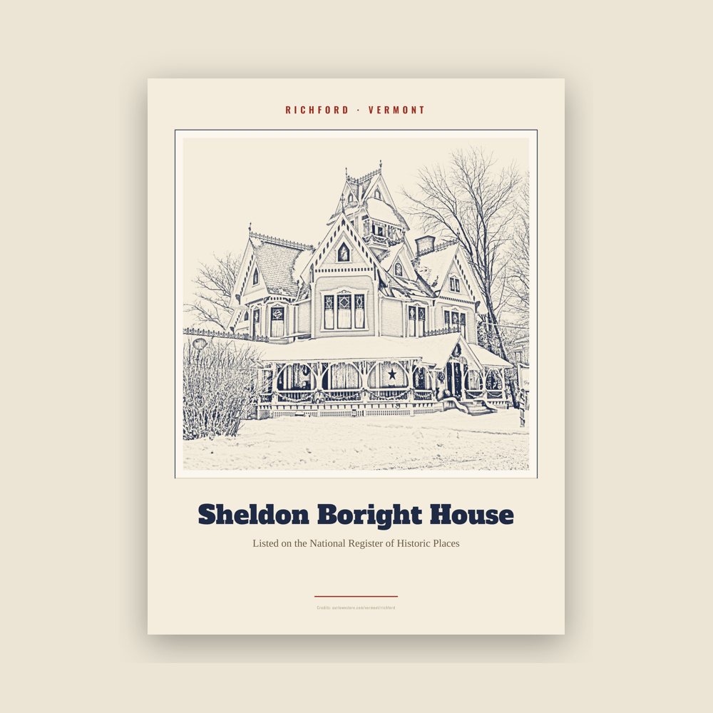 Richford Sheldon Boright House Landmark Print