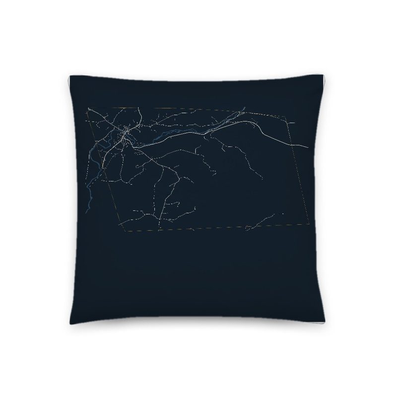 Richford Map Throw Pillow