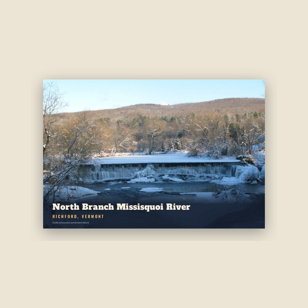 Richford North Branch Missisquoi River Postcard