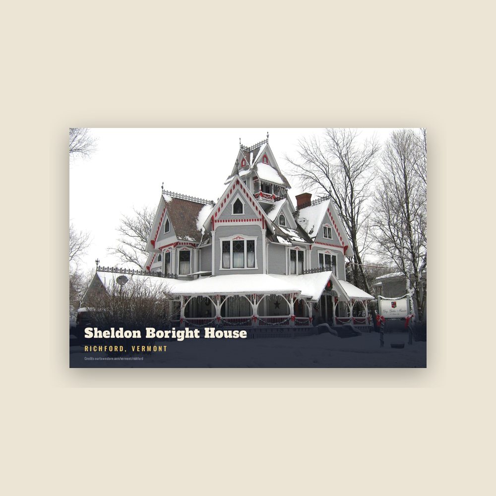 Richford Sheldon Boright House Postcard