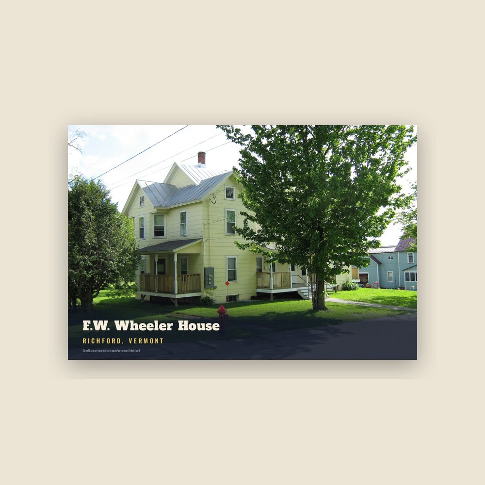 Richford F.W. Wheeler House Postcard