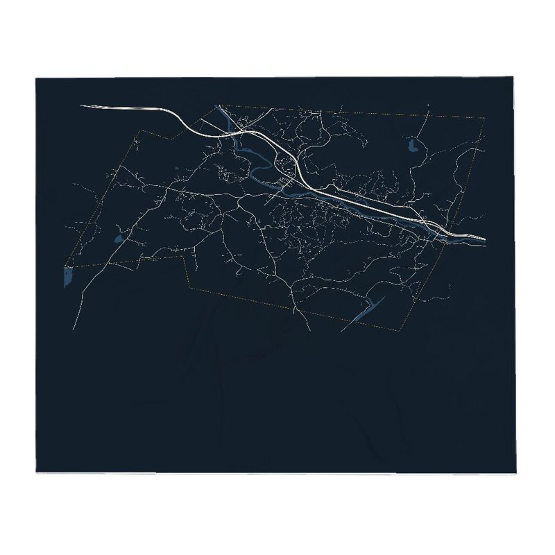 Richmond Street Map Throw Blanket