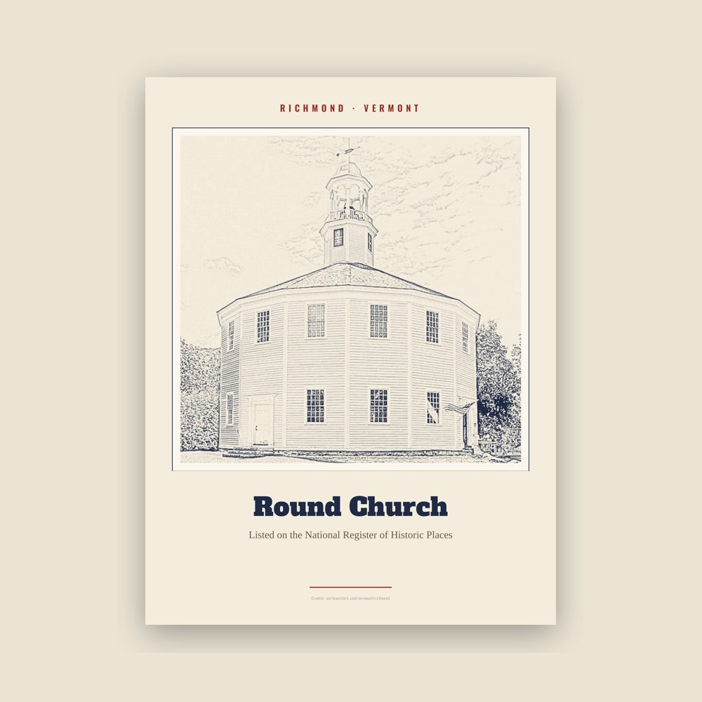Richmond Round Church Landmark Print