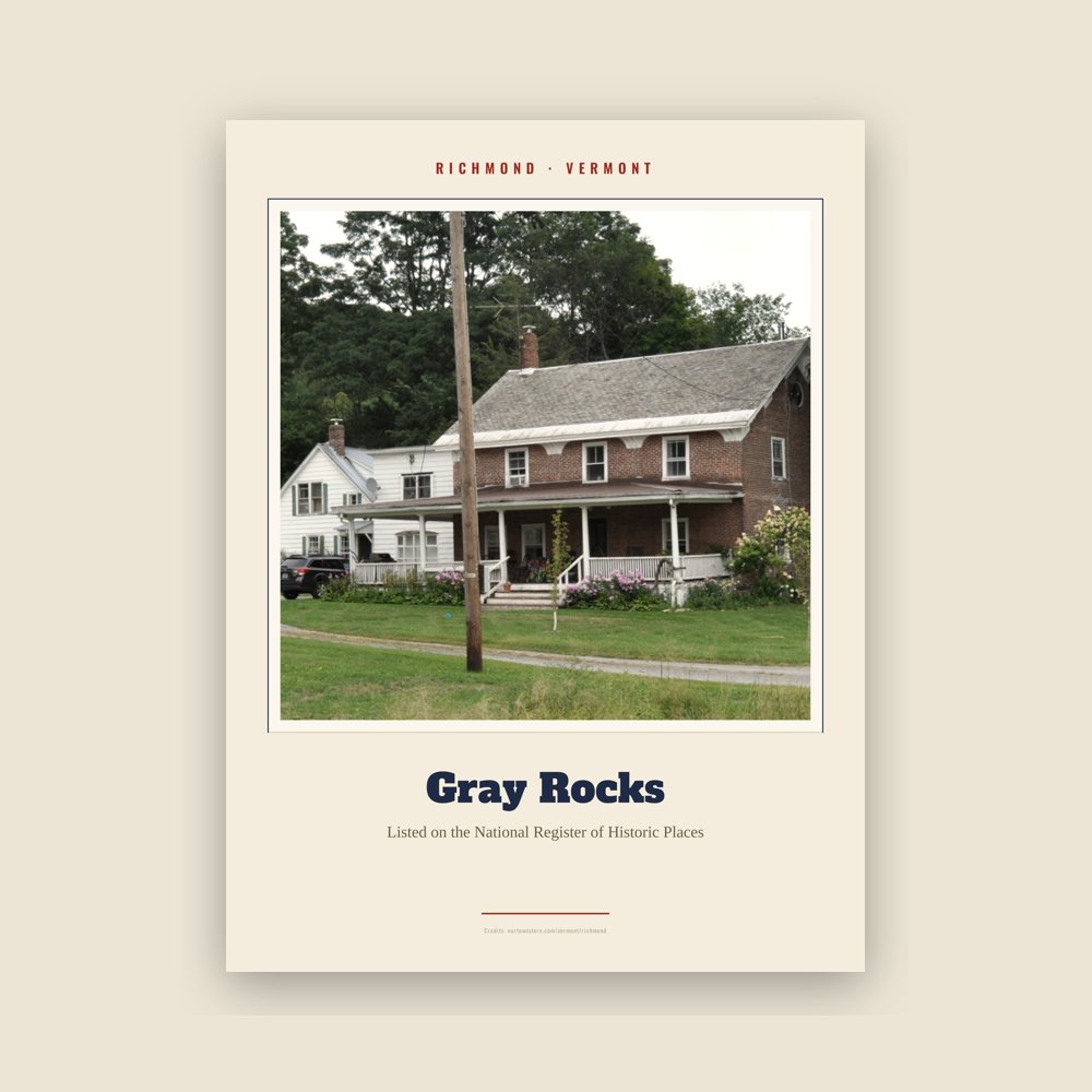 Richmond Gray Rocks Landmark Print