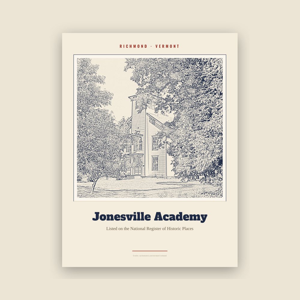 Richmond Jonesville Academy Landmark Print