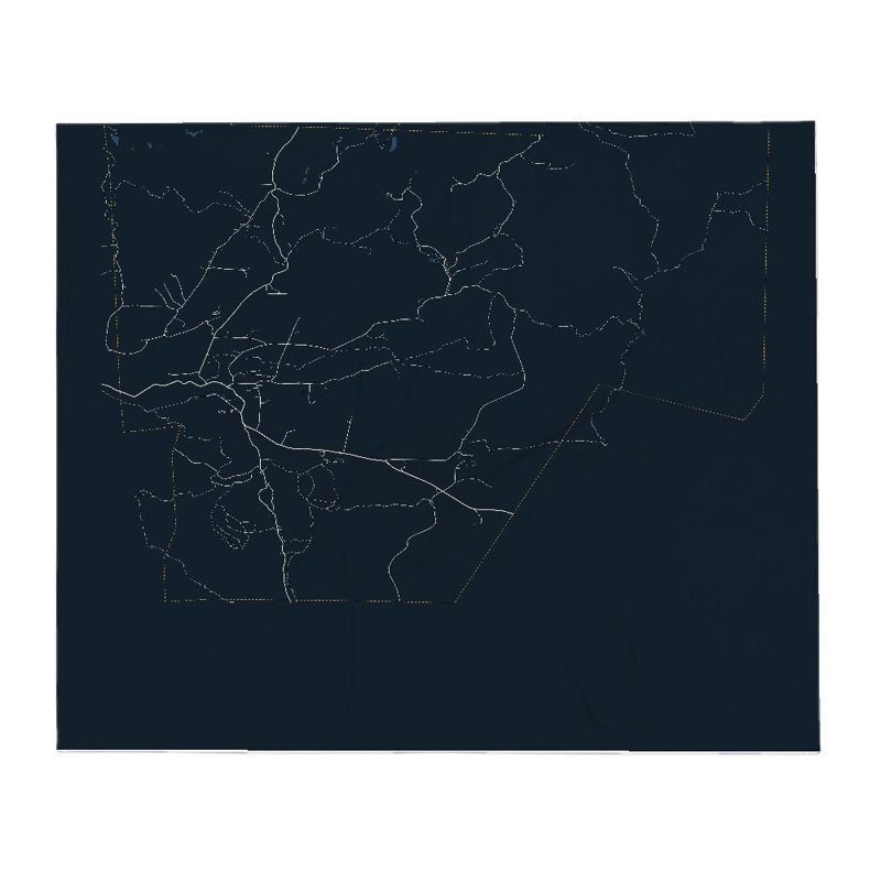 Ripton Street Map Throw Blanket