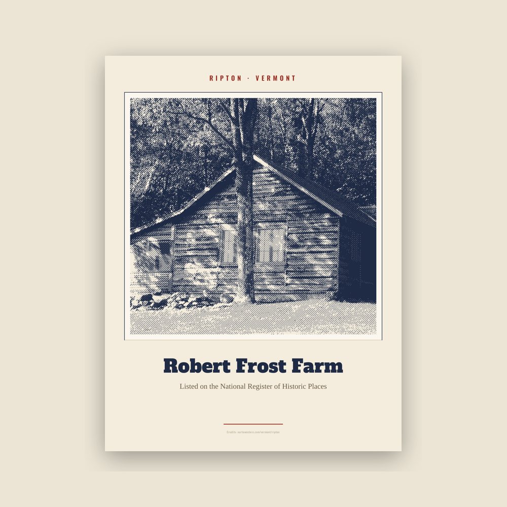 Ripton Robert Frost Farm Landmark Print
