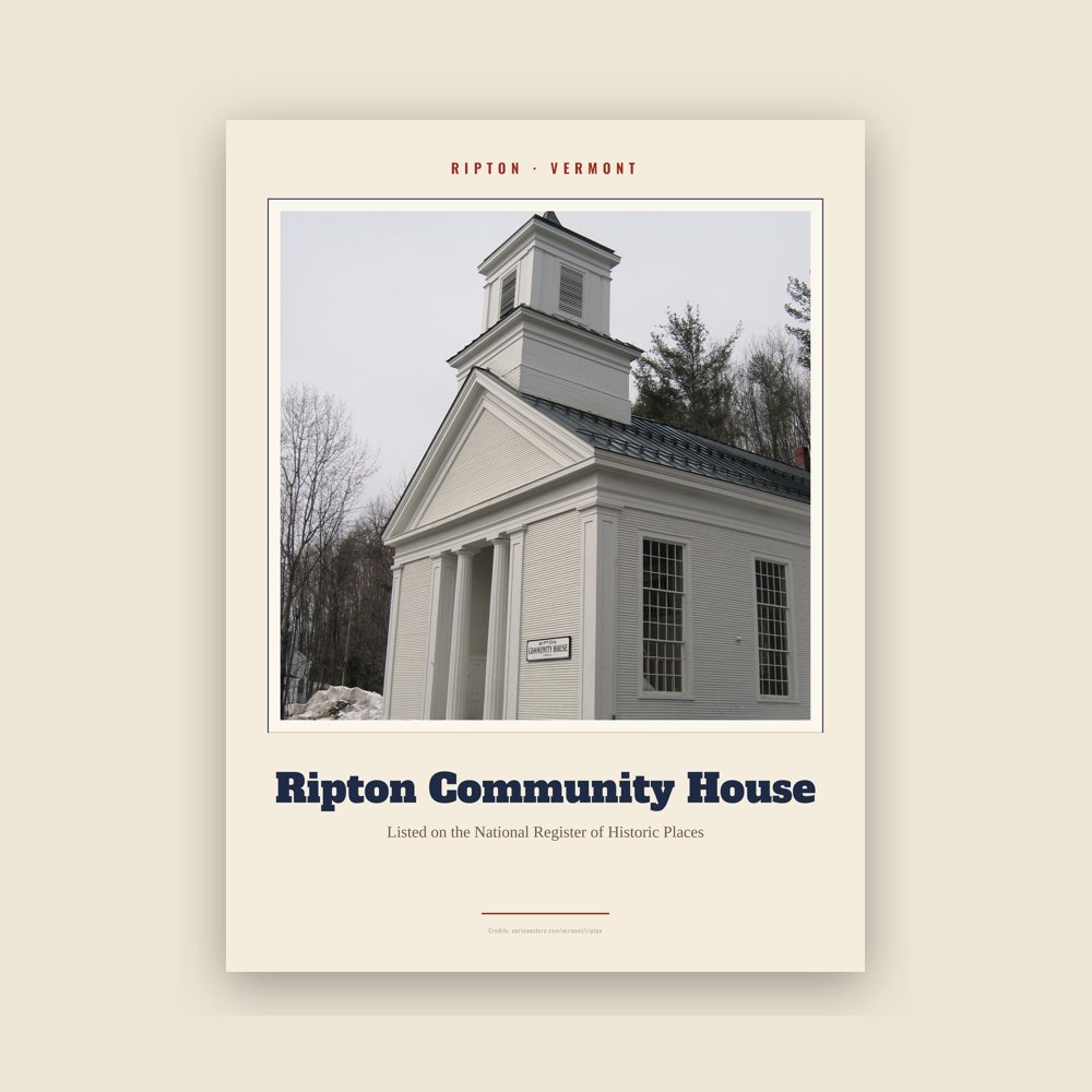 Ripton Ripton Community House Landmark Print