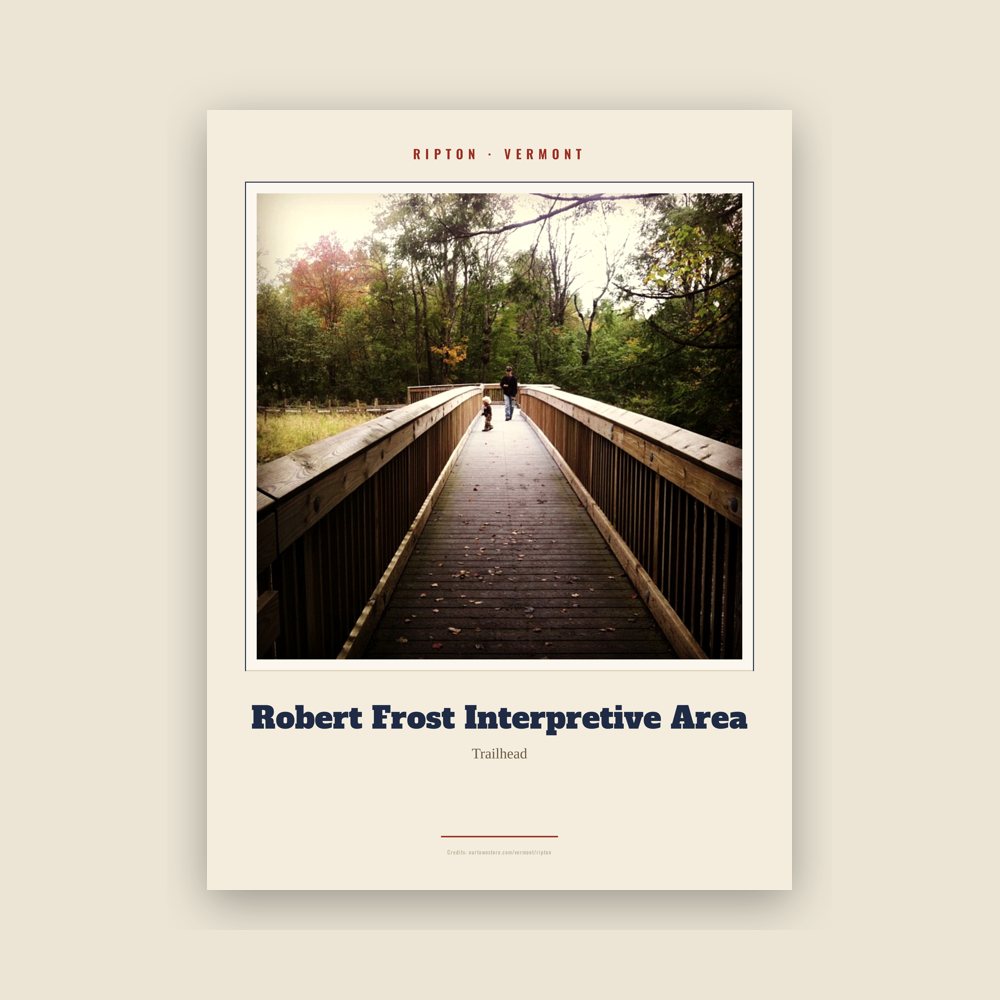 Ripton Robert Frost Interpretive Area Landmark Print