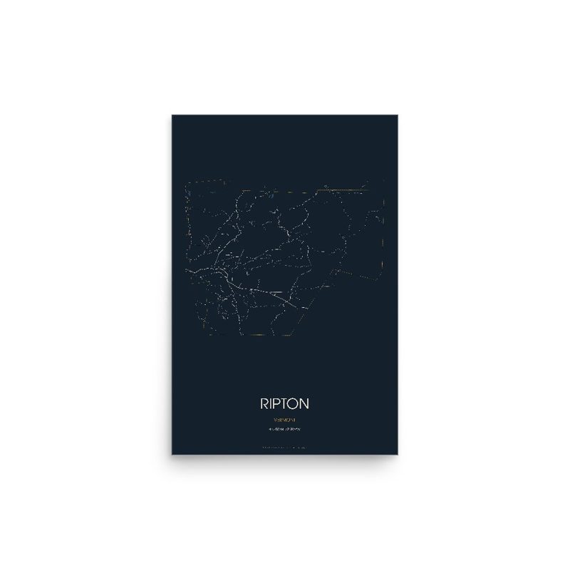 Ripton Street Map Poster · Midnight