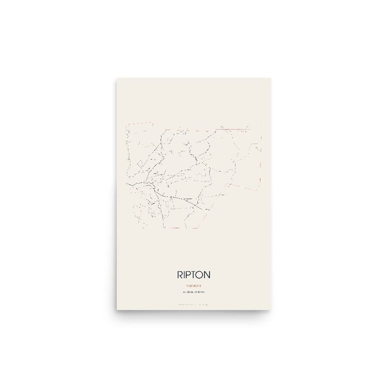 Ripton Street Map Poster · Linen
