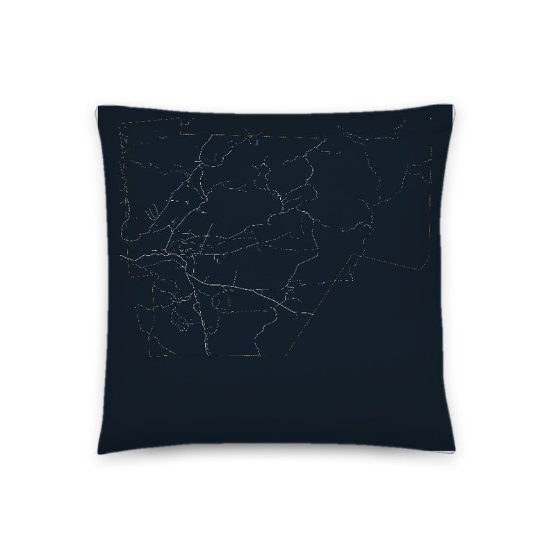 Ripton Map Throw Pillow