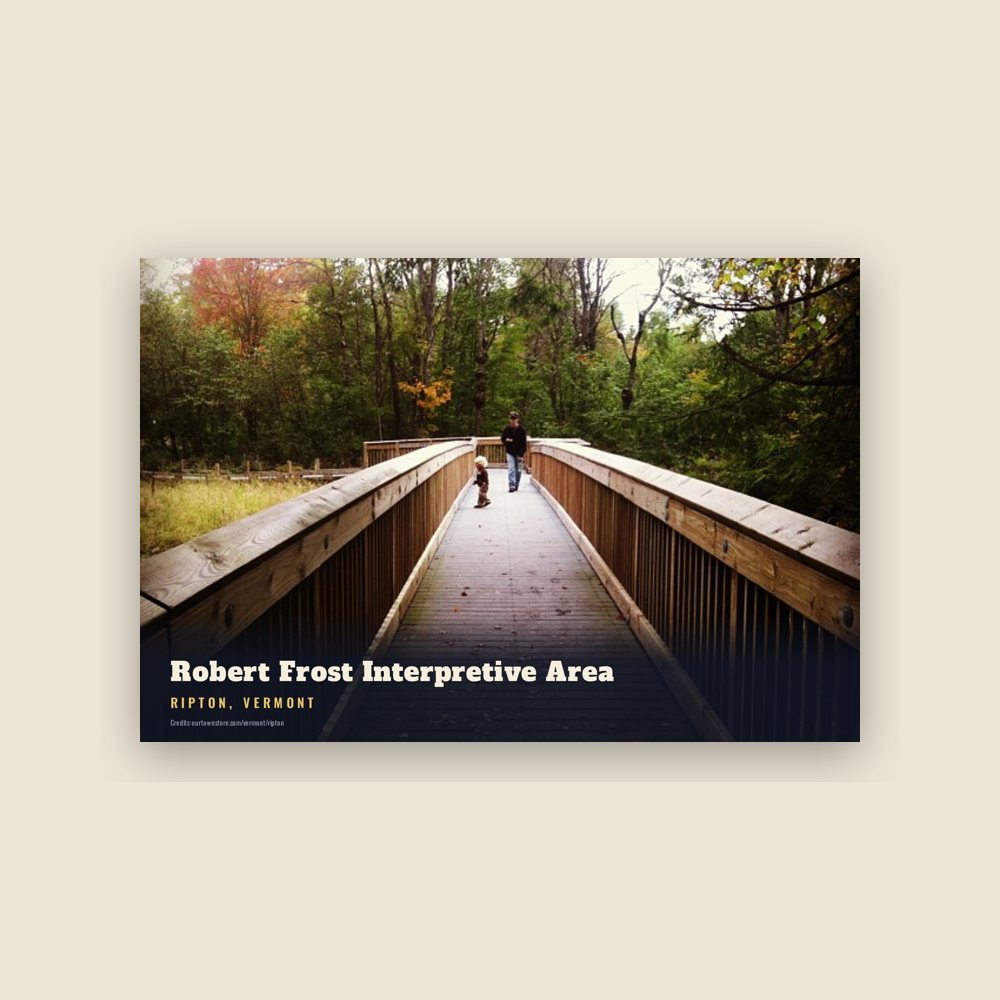 Ripton Robert Frost Interpretive Area Postcard