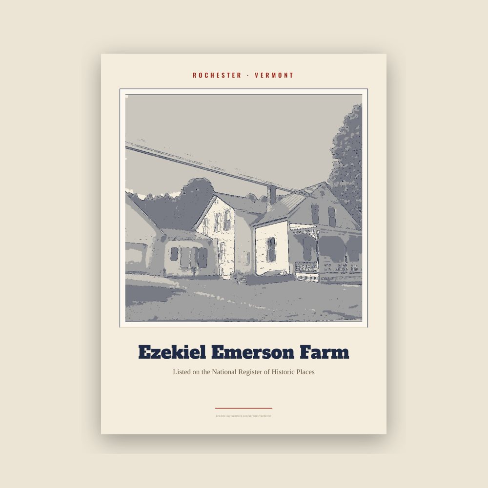 Rochester Ezekiel Emerson Farm Landmark Print