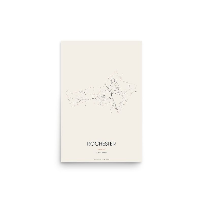Rochester Street Map Poster · Linen