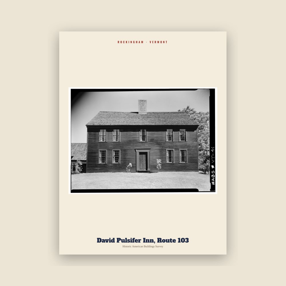 Rockingham David Pulsifer Inn, Route 103 Archive Print