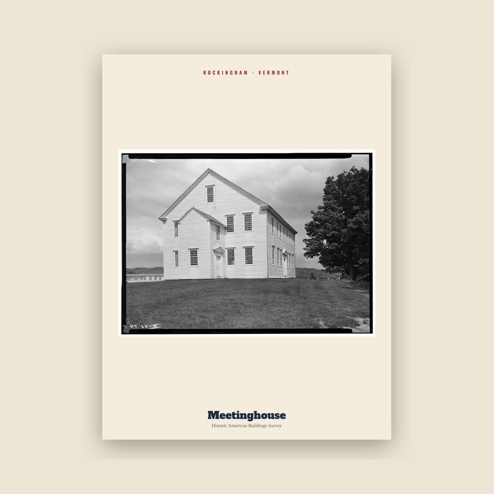 Rockingham Meetinghouse Archive Print