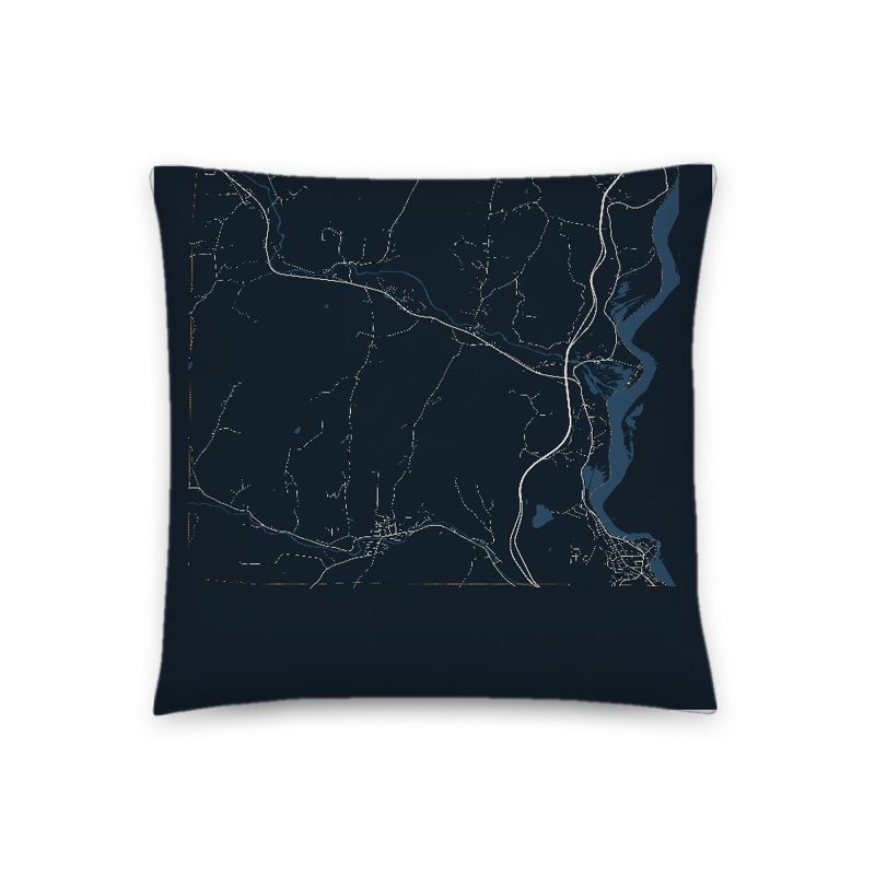 Rockingham Map Throw Pillow