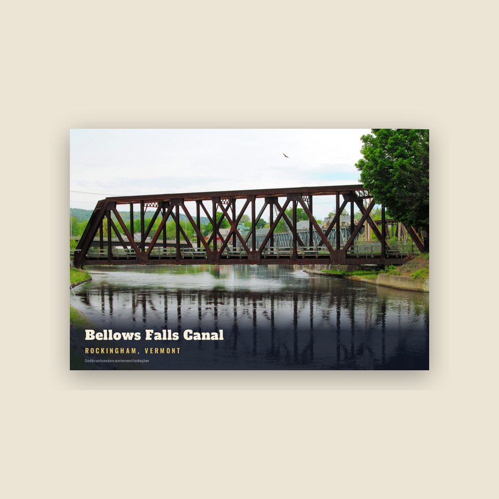 Rockingham Bellows Falls Canal Postcard