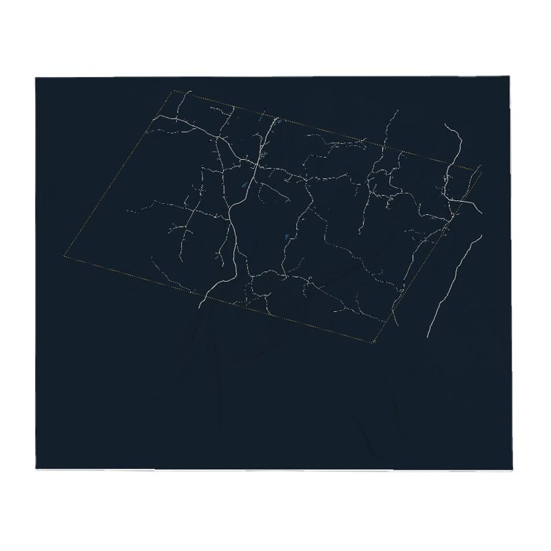 Roxbury Street Map Throw Blanket