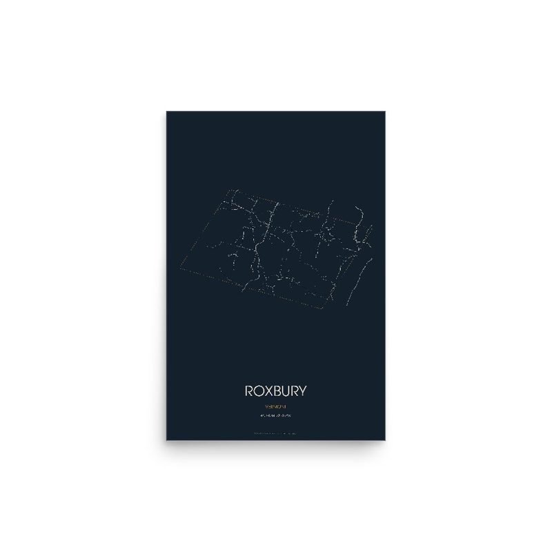 Roxbury Street Map Poster · Midnight