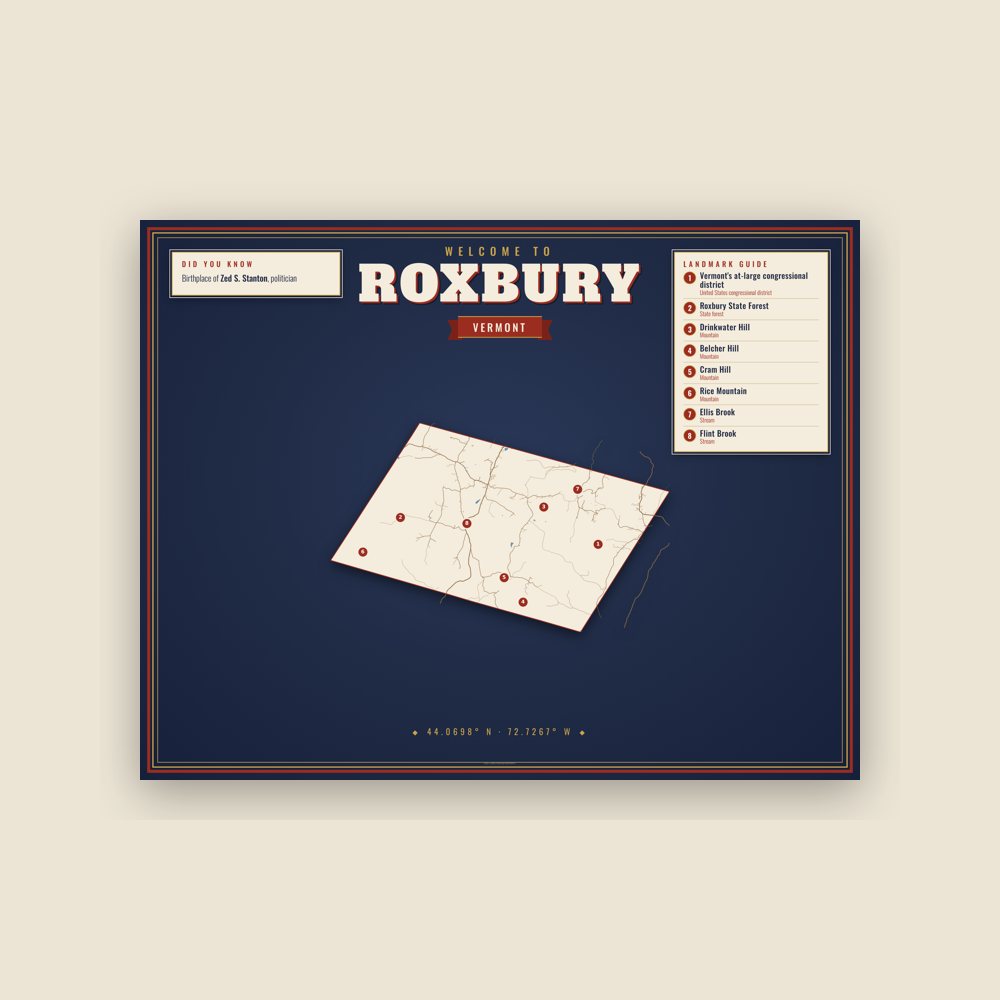 Roxbury Map Placemat