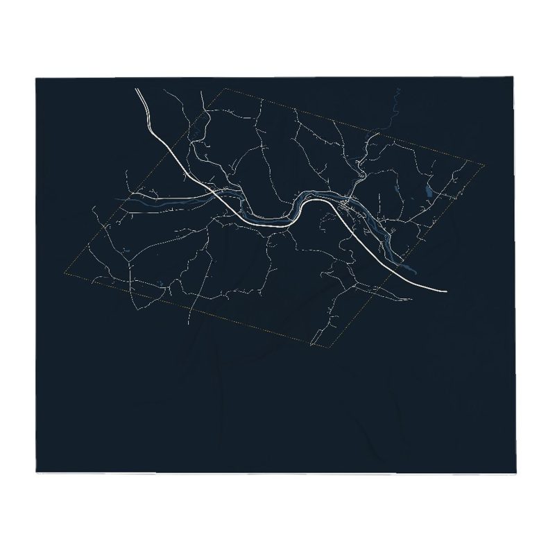 Royalton Street Map Throw Blanket