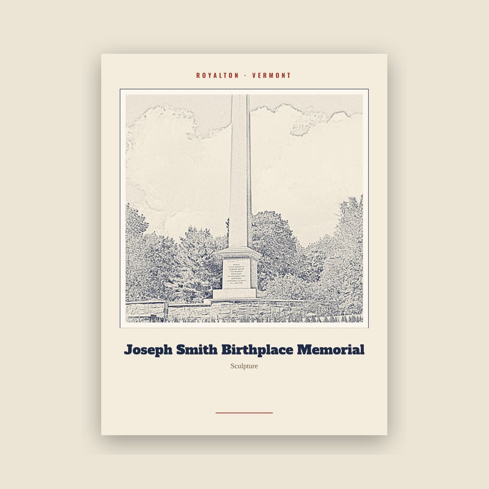 Royalton Joseph Smith Birthplace Memorial Landmark Print