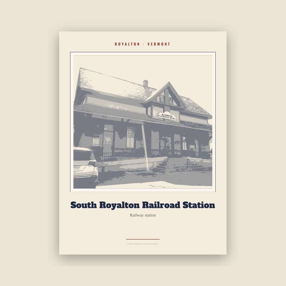 Royalton South Royalton Railroad Station Landmark Print