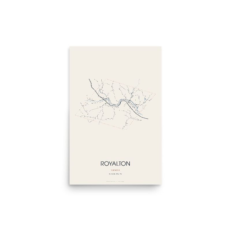 Royalton Street Map Poster · Linen