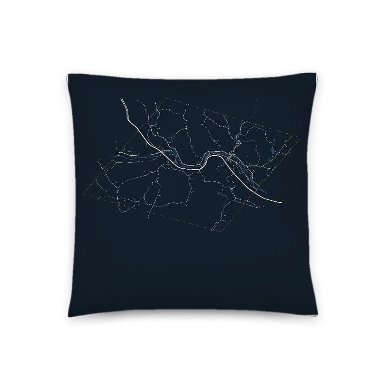 Royalton Map Throw Pillow