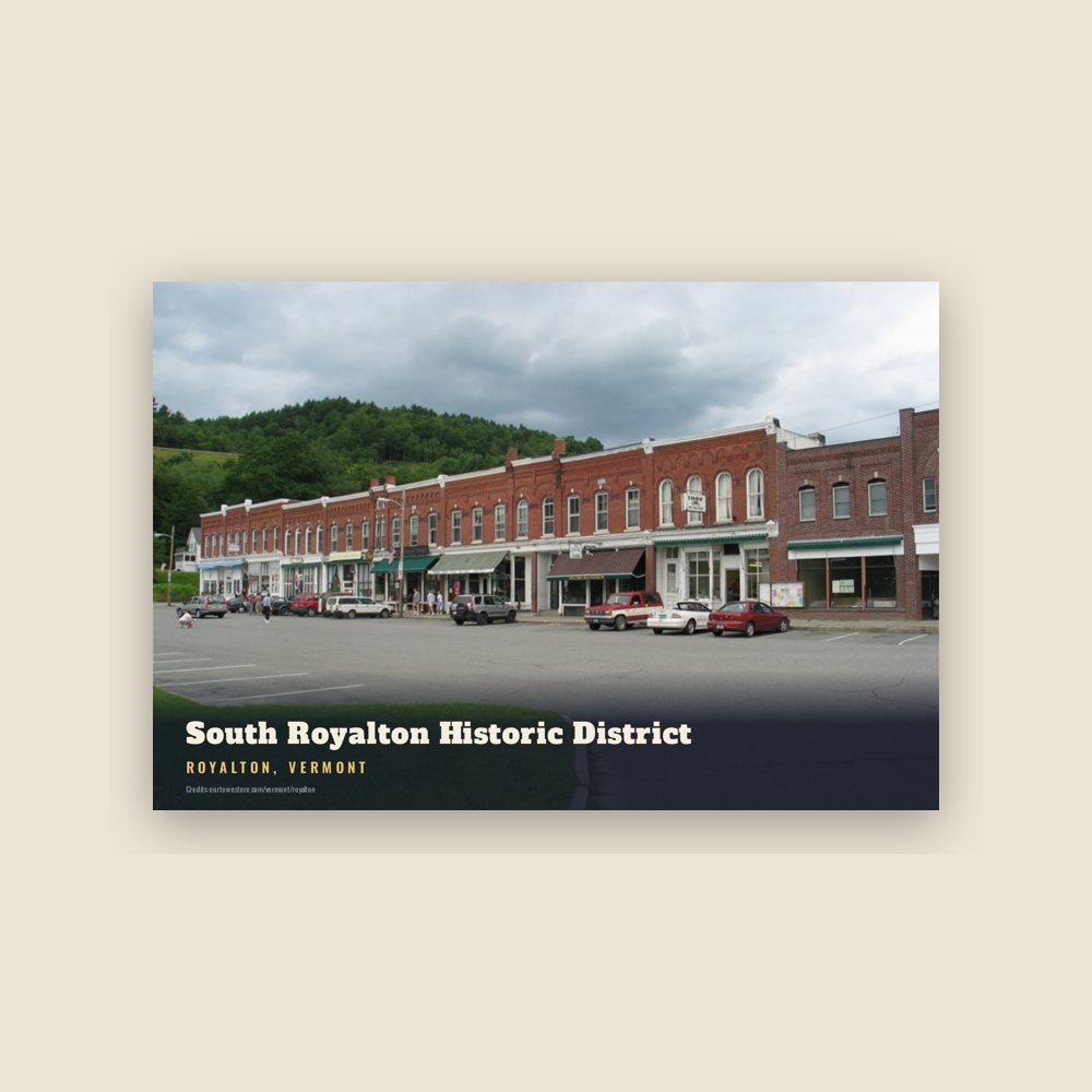 Royalton South Royalton Historic District Postcard