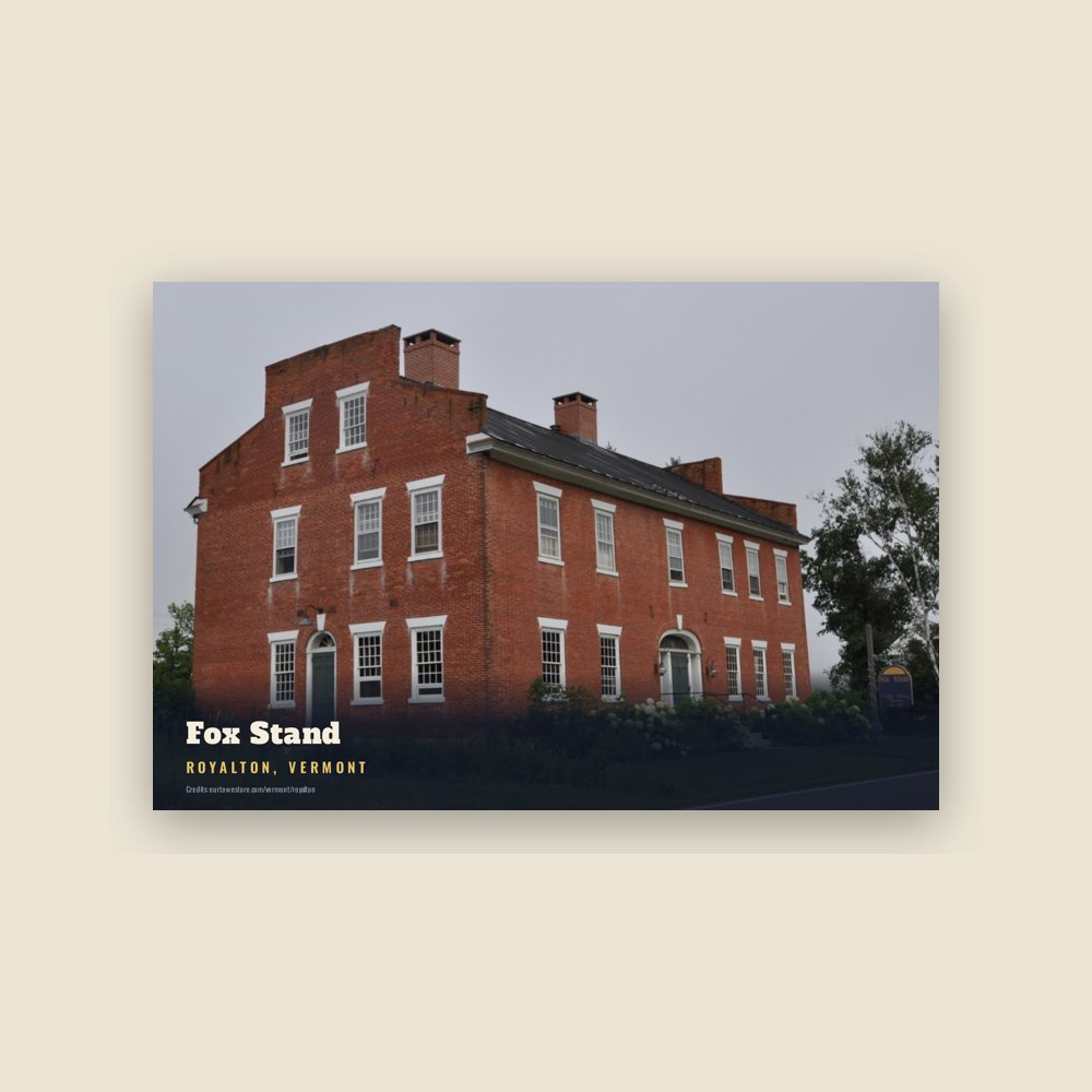 Royalton Fox Stand Postcard