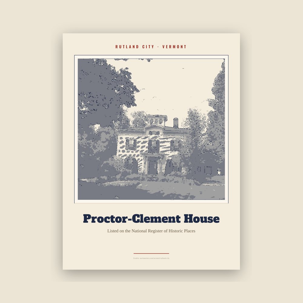 Rutland City Proctor-Clement House Landmark Print