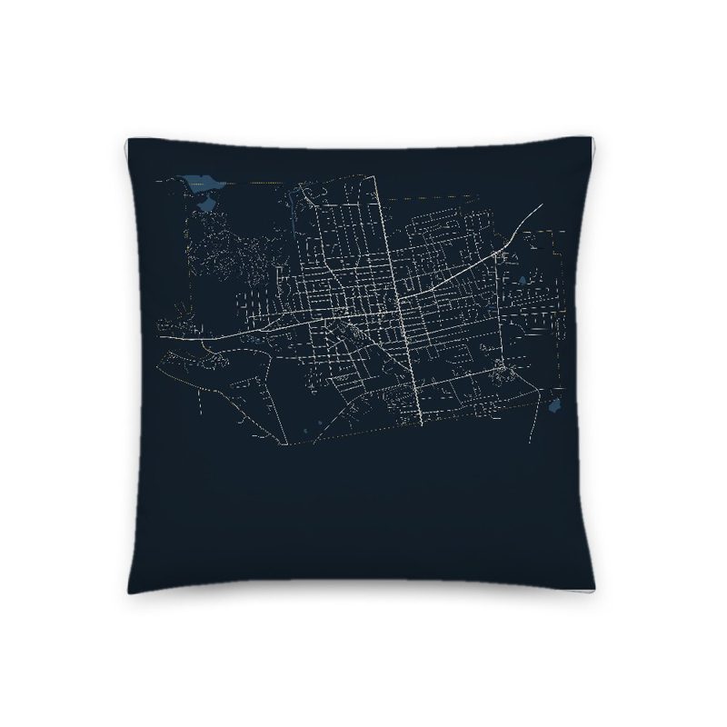 Rutland City Map Throw Pillow