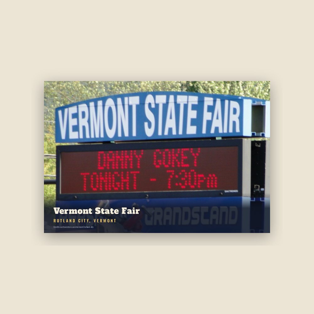 Rutland City Vermont State Fair Postcard